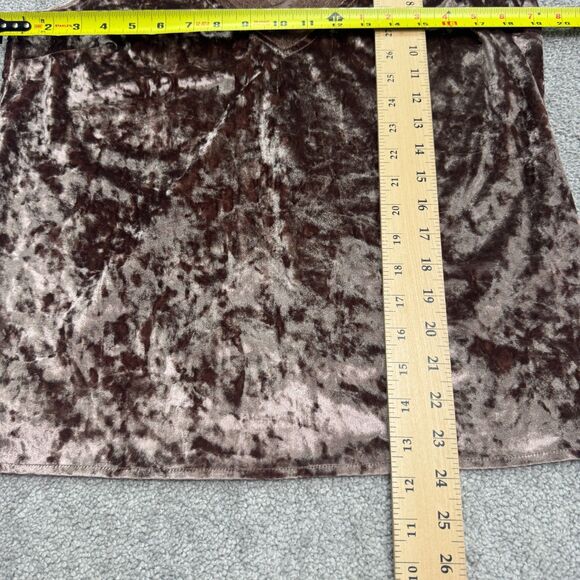 Heartloom Velvet Lace Trim Tank Top Womens Large Bronze Brown Sleeveless Casual - Picture 8 of 11